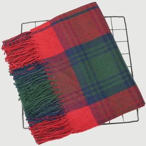 Vrouwen Winter Herfst Warm Soft Lady Lange Sjaal Pashmina Dikke Tartan Plaid Kasjmier Sjaal Met Kwastje