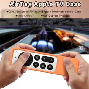 Anti-Verloren Beschermhoes Voor Apple 4K Hd Tv Afstandsbediening Anti-Slip Duurzaam Siliconen Shockproof Cover airtag Toepassing