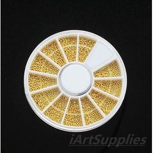 1 Wiel X 3 Kleur 1Mm Gouden Zilveren Tiny Caviar Kralen Nail Art Studs 3D Nail Art Mini cirkel Bal Parel Manicure Sieraden