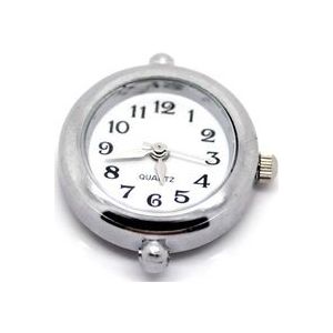 2-10Pcs Mannen Vrouwen Zilveren Ronde Smooth Horloge Gezichten Voor Diy Europese Charme Armband Horloge Maken 27X24mm