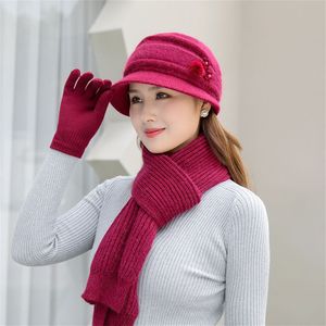2/3 Stks/set Dames Warme Dikke Vrouwen Muts Sjaal Set Gebreide Mutsen Caps Hoeden Winter Gebreide Handschoenen Winter Hoeden