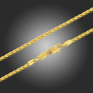 Geel Goud Kleur 45 cm 50 cm 60 cm 80 cm 30 &quot;lange Twisted Touw Ketting Kettingen Vrouwen Mens Sieraden Bijoux kolye collier ketting