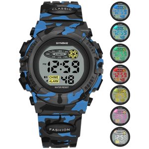 Synoke Kids Kinderen Digitale Elektronische Horloge Led Horloges Stop Horloge Klok Voor Jongens Meisjes Waterdichte Horloges Relogio Infantil