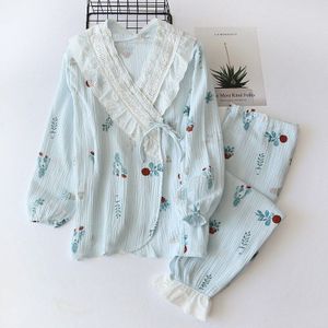 Zwangere Vrouwen Borstvoeding Pyjama Set Nachtkleding Lente Herfst Katoen Ademend Moederlijke Postpartum Opsluiting Kleding