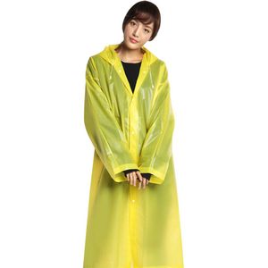 Eva Regenjas Dikker Waterdichte Ondoordringbare Regen Jas Poncho Regenjas Vrouwen Mannen Transparant Geel Hoodie Regenkleding Pak Z2