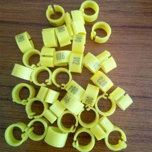 100 stuks Kip Kip Duiven Ringen 8mm Bajonet Identificatie Ring Opening Duif Ring Kleur Duif Voet Ring 1- 100 nummers