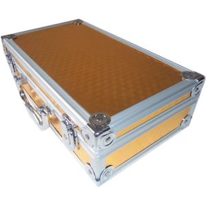 300*170*80Mm Toolbox Aluminium Gereedschapskist Draagbare Instrument Storage Case Met Spons Voering Handheld Slagvast koffer