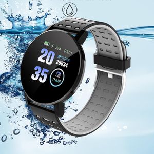 Fitness Tracker Stappenteller 119Plus Smart Horloge Armband IP67 Bluetooth Slaap Hartslag Bloeddruk Monitoring Horloge