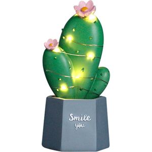 3D Cactus Led Romantische Tafellamp Groen Roze Lamp Verlichting Night Lights Voor Baby Slaapkamer Decoratie Luminaria Kamer Decor
