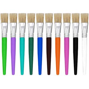 10 Stuks Borstel Verf Borstel Voor Kinderen Olie Aquarel Borstels Gouache Tekening Art Gereedschap