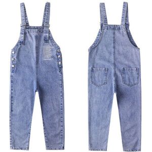 Yourseason Koreaanse Peuter Meisje Zomer Denim Jumpsuit Brief Gedrukt Losse Broek Grote Meisjes Casual Katoenen Broek Jumpsuits Blauw