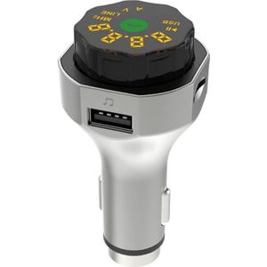 AP06 Metalen Zender Aux Modulator Handsfree Draadloze Bluetooth Carkit Fm Car Kit MP3 Speler Usb Lader Met Veiligheid Hamer