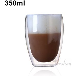 Arshen 80/250/350/450/650 Ml Double Wall Shot Glas Helder Handgemaakte Hittebestendige Thee Drinken Cups gezonde Drank Mok Koffie Cup