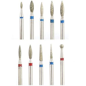 2 Stuks Nagel Boor Sets Keramische Diamant Frezen Bits Elektrische Manicure Boren Pedicure Burr Cuticle Verwijderen Accessoires