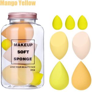 7 Pcs/Fles Beauty Blender Cosmetische Puff Set Make-Up Foundation Spons Vrouwen Poederdons Make-Up Tools
