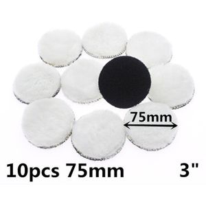 10Pcs Polijsten Pads 3Inch 75Mm Auto Duurzaam Kunstmatige Wol Waxen Polijstmachine Bonnet