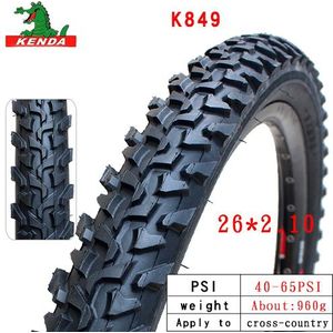 Kenda Mountainbike Band K849 Fietsband 24 26 Inch 24*1.95 26*1.95 2.1 Zwarte Band Rood lijn Cross Verdikte Band