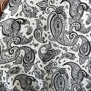 Paisley Print Elastische Chiffon Plain Smoothy Shirt Jurk Cosplay Stof