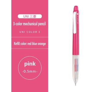 1 Pcs Japan Uni Vulpotlood ME3-502C 3 In 1 Pen Multifunctionele Kleur Automatische Potlood Japanse Schoolbenodigdheden 0.5Mm