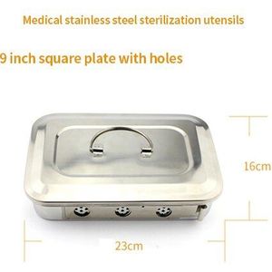 304 Sterilisatie Box Vierkante Plaat Roestvrij Stalen Plaat Katoen Tank Cilinder Pincet Buis Gebogen Taille Plaat
