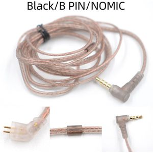 Kz Zex Edx Zsx Zas ZS10 Pro Hoofdtelefoon Cord Met Microfoon Hoge Zuiverheid Zuurstofvrij Koper Platte Upgrade Kabel bedrade Headset