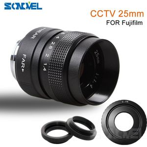 25 Mm Cctv Tv Movie Lens F1.4 Vaste Focus + C Mount Voor Fuji Fujifilm X-M1 X-A2 X-A1 X-T1 C-FX x-E2 X-E1 X-Pro1 Met Macro Ring