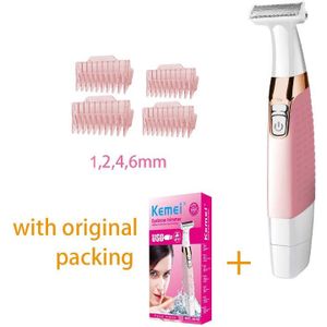 Kemei 4 In 1 Oplaadbare Lady Elektrische Epilator Vrouwen Scheerapparaat Wenkbrauw Trimmer
