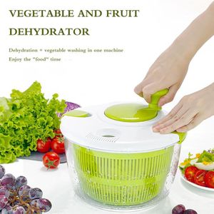 Verse Grote Handleiding Salade Wasmachine Spinner Droger Afdruiprek Sla Veg Kruiden Groente Voedsel Drogen Huishoudelijke Fruit Dehydrator Afdruiprek