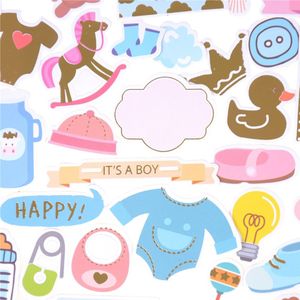 73Pcs Gelukkig Planner/Card Making/Journaling Project Leuke Kleurrijke Hello Baby Die Cuts Stickers Voor Scrapbooking