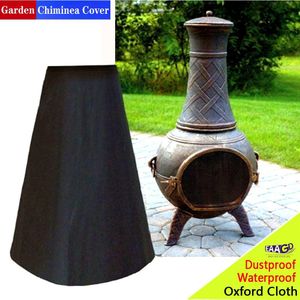 Eaagd 1Set Outdoor Vuurkorf Cover Zwart Outdoor Waterdicht Stofdicht Heater Cover Bescherming Voor Tuin Achtertuin Kachel