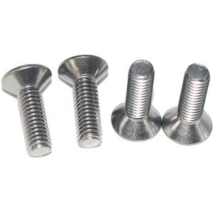 M5 Platte Verzonken Kop Socket Schroeven, Pack 50 Stuk, Rvs, Volledige Draad, rechterhand, Metric (M5 x 18mm)