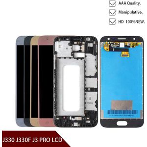 Lcd Display Voor Samsung Galaxy J3 J330 J330F Telefoon Display Touch Screen Digitizer Vergadering J3 Pro J330 Lcd Vervanging