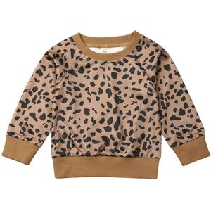 Pudcoco Mode Peuter Baby Meisjes Casual Leopard Tops T Shirt Winter Herfst Sweater Trui