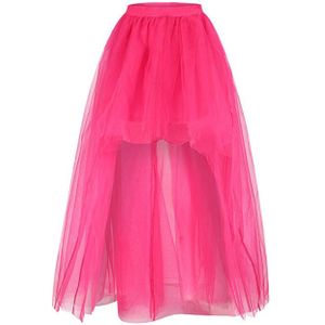 Zwarte Tule Lange Petticoat Rockabilly 3 Lagen Hoge Lage Vrouw Tutu Rok Onderrok Slips Bruiloft Accessoires