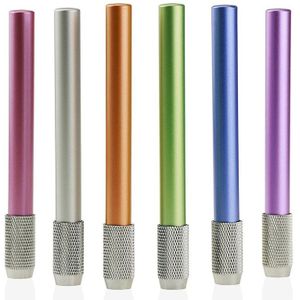 6 Stuks Metalen Kleur Staaf Single-End Potlood Extender Extender Pen Bakje Pen Extension Etui