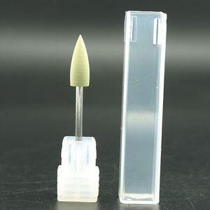1 pcs -Pro Sharp-vorm PEDICURE Kit Rubber Silicon Polijstmachine Slijpen Hoofd met 2.35mm Schacht Nail bit, 6 kleuren voor gekozen.