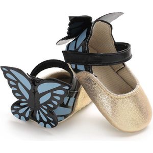 Pasgeboren Kid Baby Meisje Schattige Prinses Schoenen Met Vleugels Mode Wieg Schoenen Vlinder Mooie Lovertjes Casual Schoenen