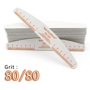 10pcs Washable Ruler Nail File Strong Sandpaper Nail Buffer Block For Manicure Lime a ongle 80/100/150/180/240/320 Boat Files