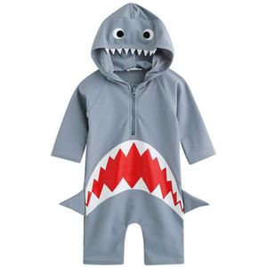 Jongens Badpak Zomer Cartoon Een Stuk Hooded Zon Kleding Badmode Strand Badpak VOOR 1-5Y