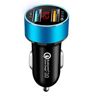 Snel Opladen QC3.0 2.4A Usb Car Charger Sigarettenaansteker Aansteker Voor Samsung S20 S9 S8 Xiaomi Huawei P30 Pro Qc 3.0 Autolader