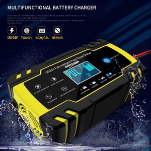 Auto Batterij Oplader 12v24v Motorfiets Batterij Reparatie Type Lader Volautomatische Auto-acculader Lading Batterij