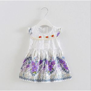 Bekamille meisjes kindje prinses jurk baby meisjes kleding katoenen baby meisje kinderen rood roze paars jurk 3 kleuren