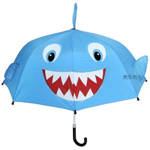 2-7age kids studenten jongen paraplu cartoon hemelsblauw shark