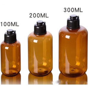 10 Stuks 100Ml/200Ml/300Ml Lege Pet Cosmetische Jingle Cover Containers E Vloeibare Flessen Grote capaciteit Emulsie Sub-Fles