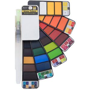 Superieure 18/25/33/42 Kleur Solide Aquarel Verf Set Met Water Borstel Draagbare Water Kleur Pigment voor Beginner Tekening Levert