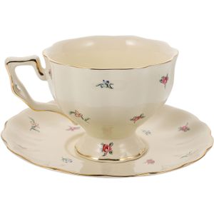 1 Set Prachtige Keramische Kopje Koffie Set Klassieke Servies (Assorti Kleur)