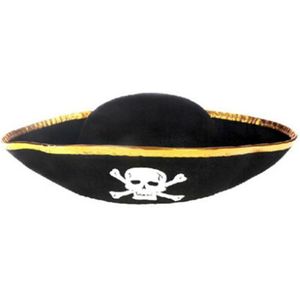 Tri Hoek Piraat Hoed-Drie Gedreven Buccaneer Kostuum Accessoire Hoed Q6PD