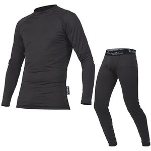 Mannen Fleece Gevoerde Thermisch Ondergoed Set Motorfiets Base Layer Fietsen Skiën Winter Warm Lange Onderbroek Top & Bottom Pak