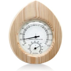 Sauna-Accessoires Sauna Stoom Hout -2-In-1 Temperatuur-Vochtigheid-Meter -Vormige