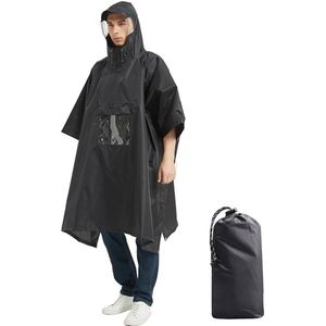 Hooded Rain Poncho Waterproof Raincoat Jacket Motorcycle Rainwear Long Style Hiking Poncho Rain Jacket For Men Women Adults